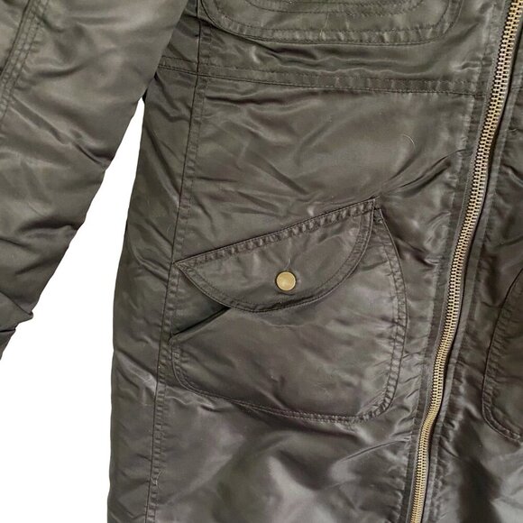 Yoki Black Nylon Jacket Polyester Filling Zipper Pocket Details Woman's Medium - Picture 7 of 12